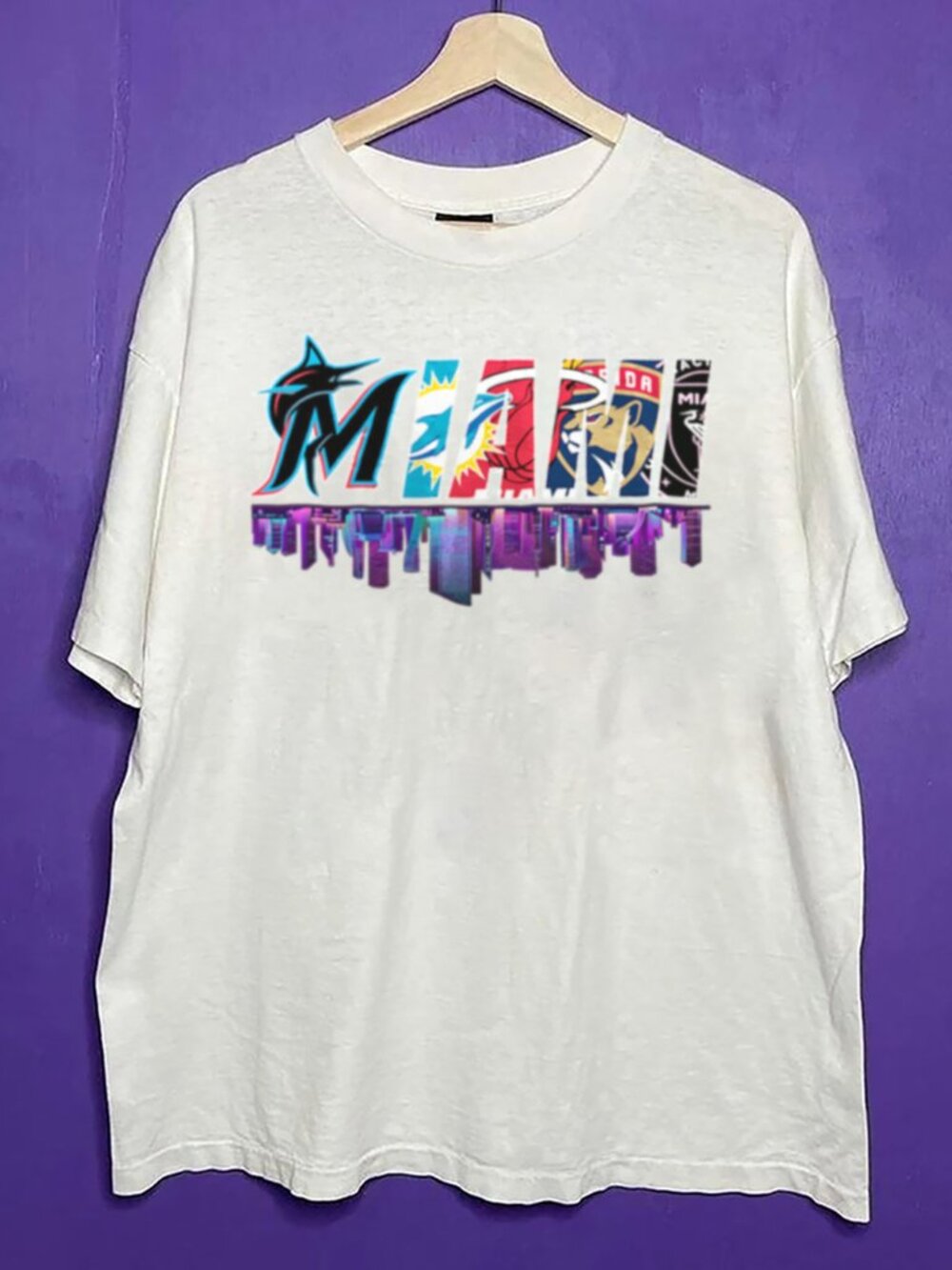MIAMI Sports Team Shirt Miami Marlins Dolphins Heat Florida Panthers Shirt Tee